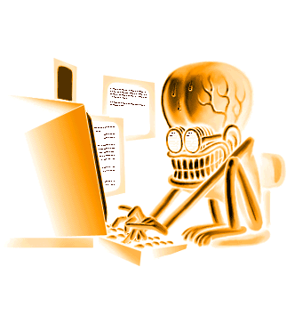 En hacker på arbejde